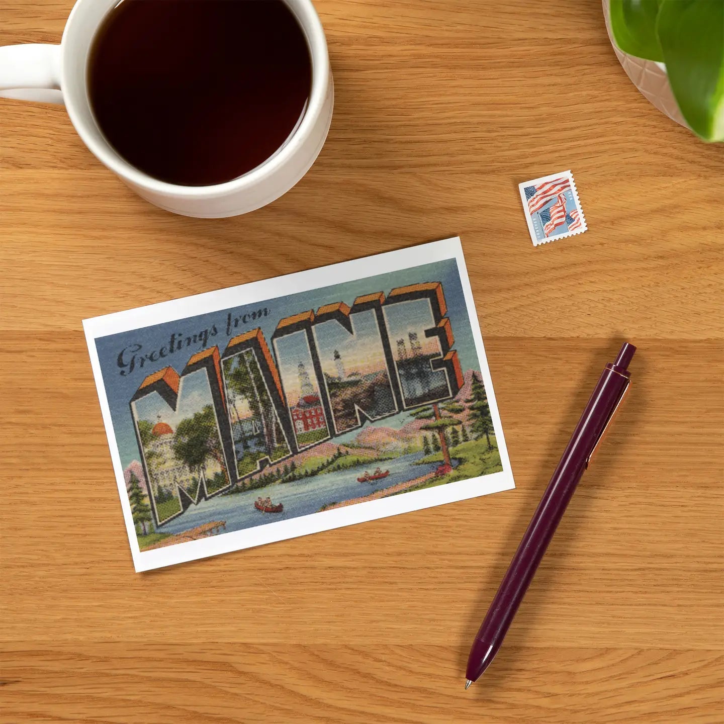 Maine Sign Postcard