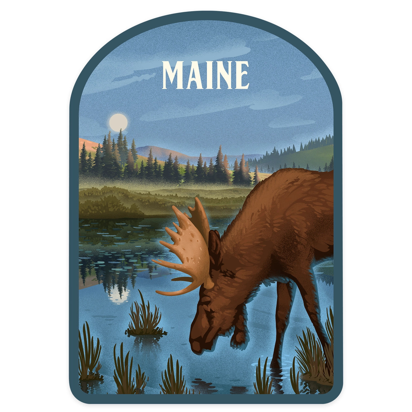 Moose & Pond Reflection Sticker