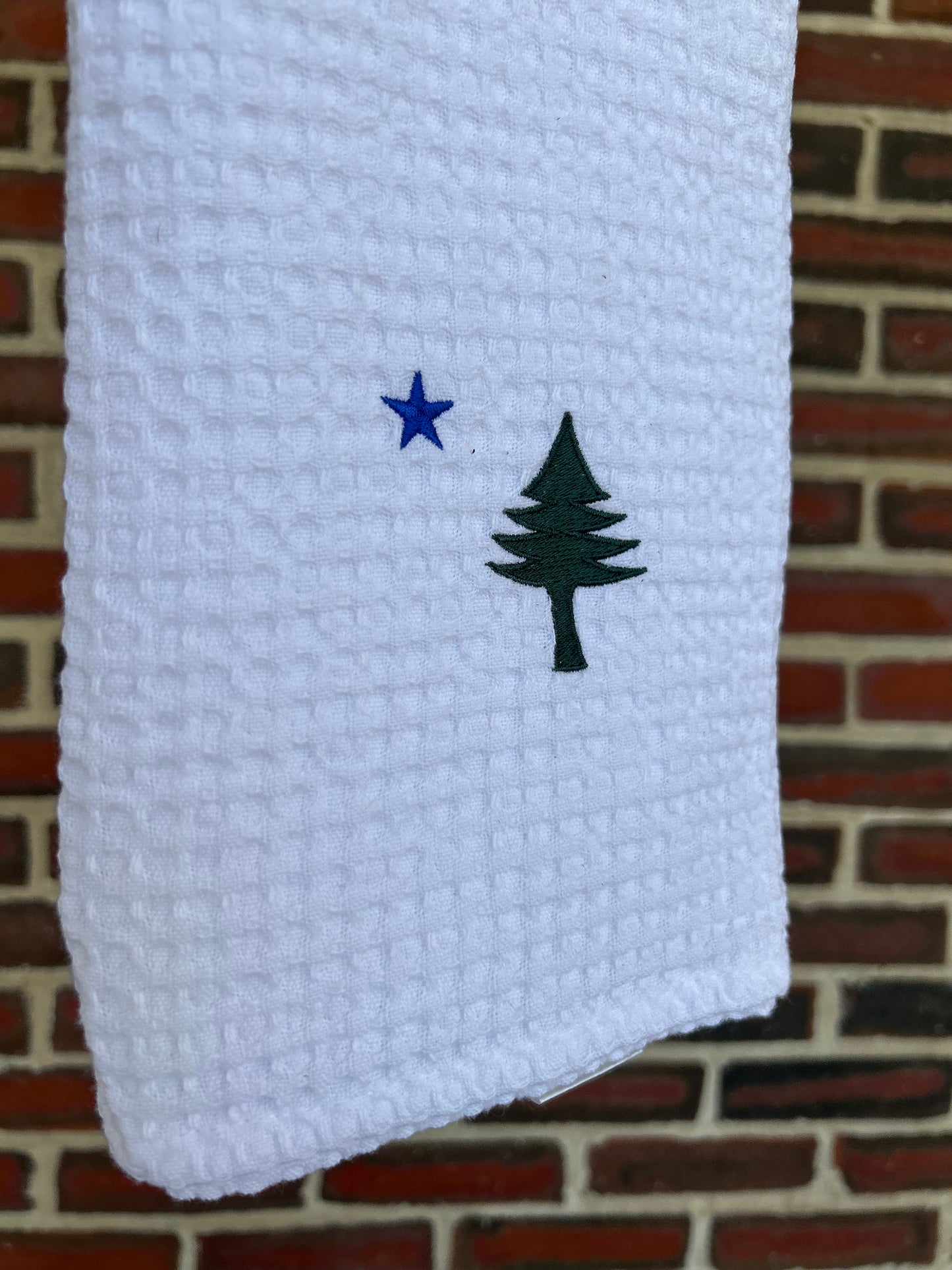 1901 Flag Embroidered Waffle Towel