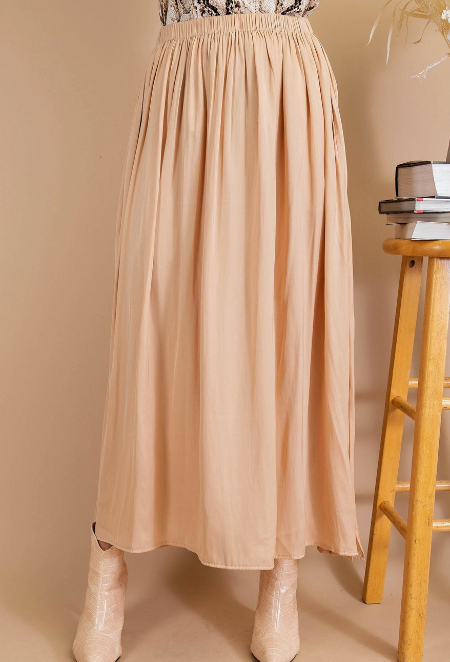 Classic A-Line Skirt: Taupe