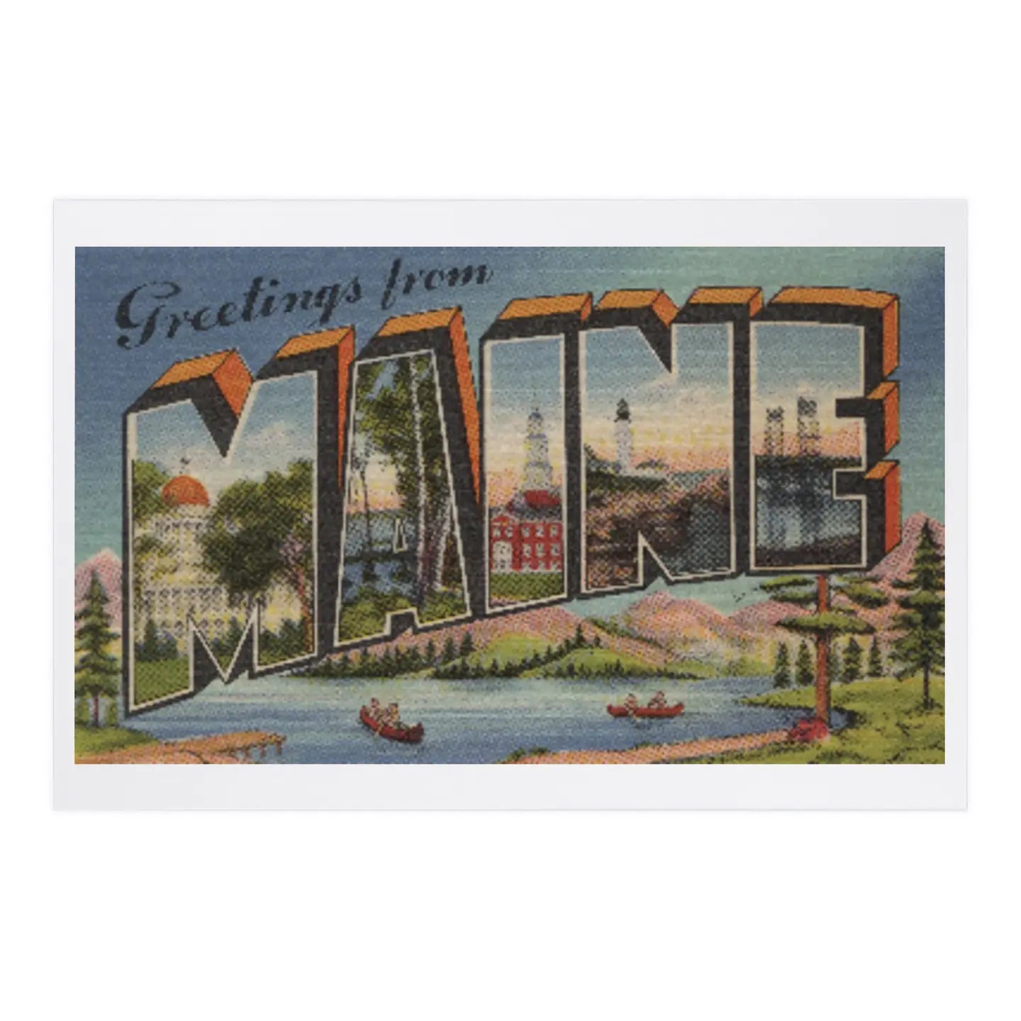 Maine Sign Postcard
