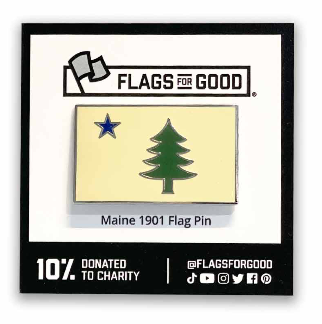 1901 Maine Flag Pin