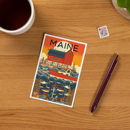 Nautical Maine Postcard