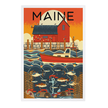 Nautical Maine Postcard