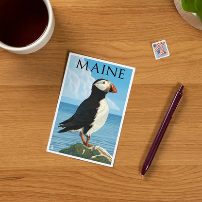 Maine Puffin Postcard