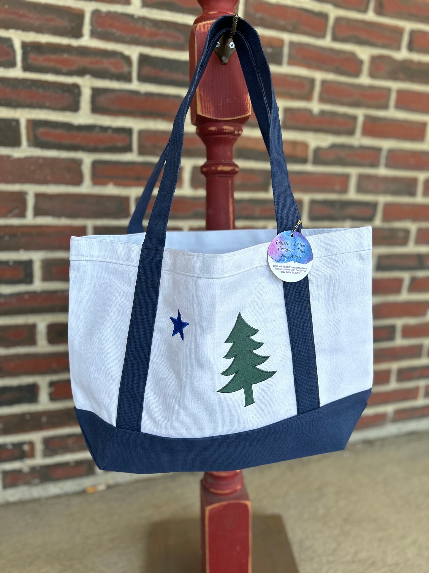 Embroidered Canvas 1901 Flag Bag