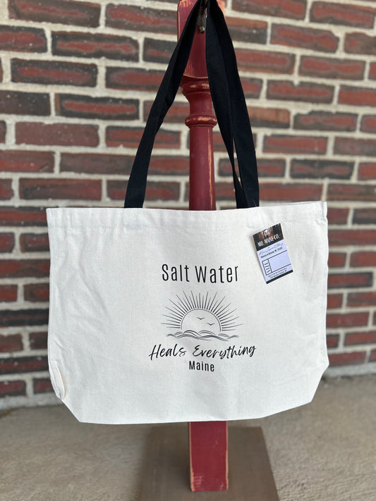 Salt Water Canvas Tote Bag