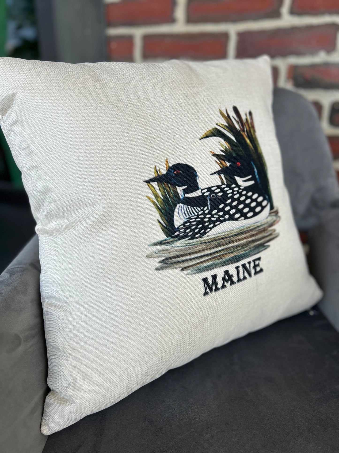 Maine Loon Pillow