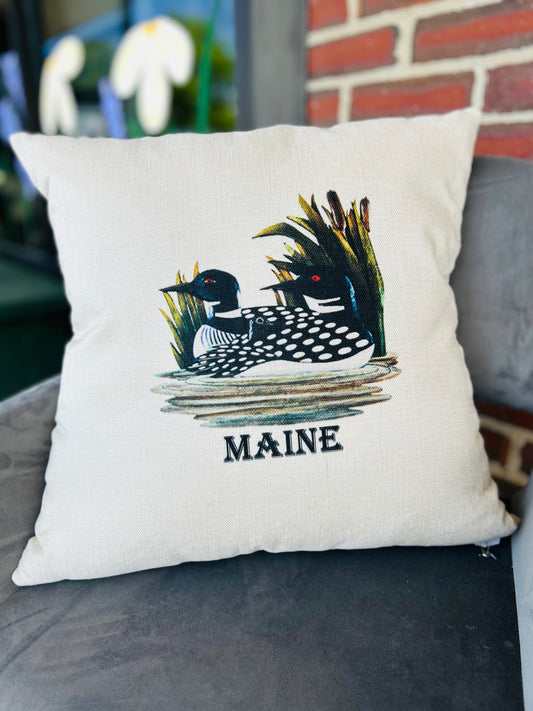 Maine Loon Pillow