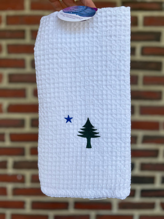 1901 Flag Embroidered Waffle Towel