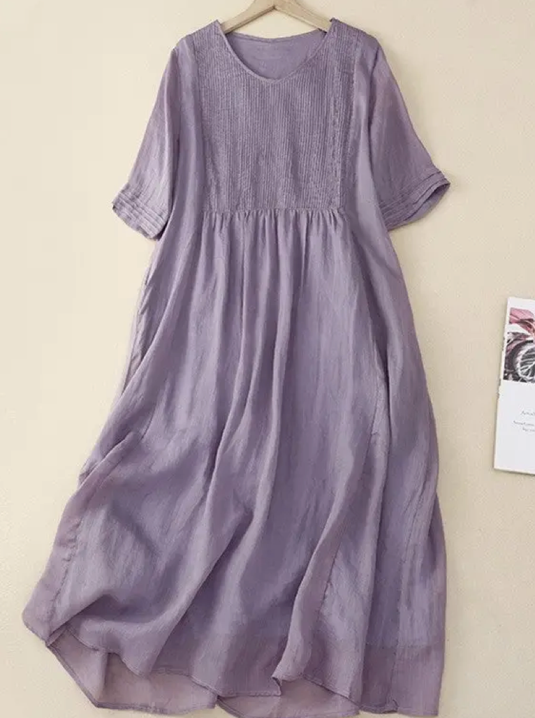 Purple Cotton Dress