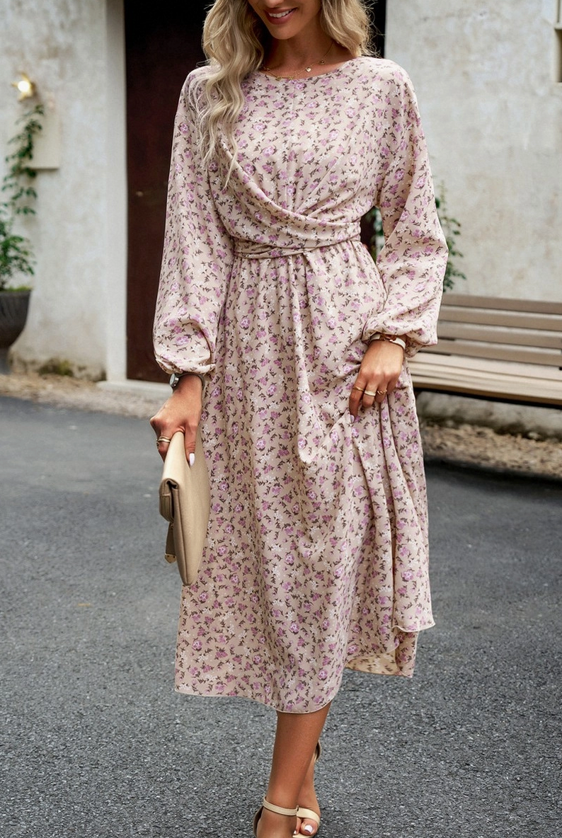 Floral Long Sleeve Dress Small